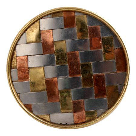 Silver Round Metal And Wooden Wine Stopper (Pack Of One Piece)